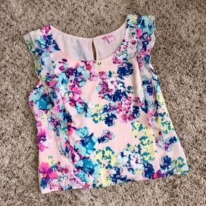 Candie’s Floral Ruffle Top